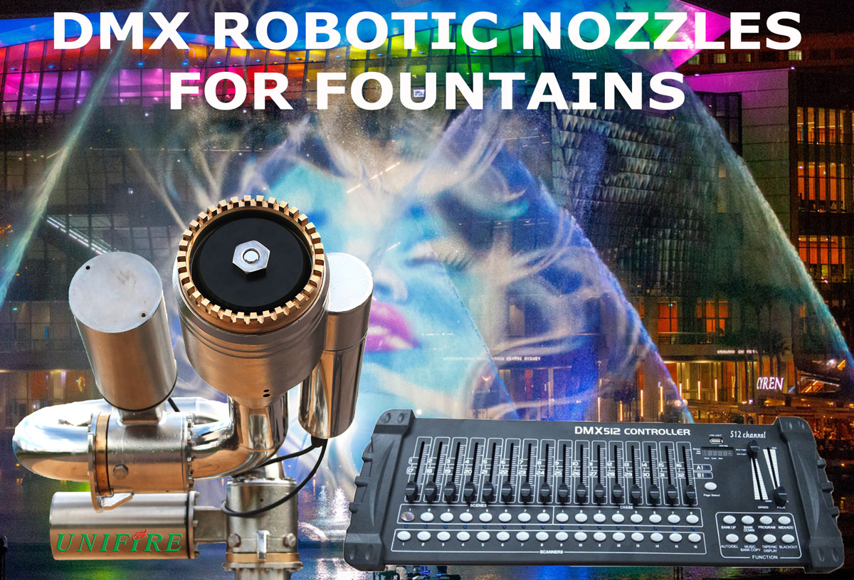 DMX Robotic Nozzles for Fountains